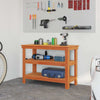 Arbeidsbenk med hylle Voksbrun 110.5 x 50 x 80 cm Heltre furu