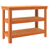 Arbeidsbenk med hylle Voksbrun 110.5 x 50 x 80 cm Heltre furu