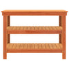 Arbeidsbenk med hylle Voksbrun 110.5 x 50 x 80 cm Heltre furu