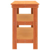 Arbeidsbenk med hylle Voksbrun 110.5 x 50 x 80 cm Heltre furu