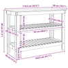 Arbeidsbenk med hylle Voksbrun 110.5 x 50 x 80 cm Heltre furu