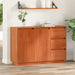 Serviesskap med skuff Brun Eik 111 x 34 x 75 cm Massiv furu