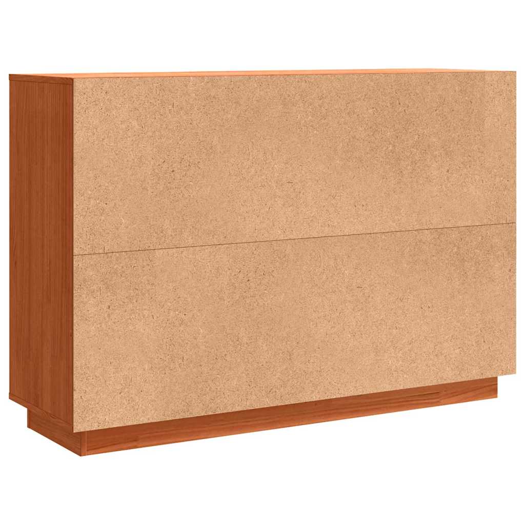 Serviesskap med skuff Vokset Brun 110 x 34 x 75 cm Massiv furu