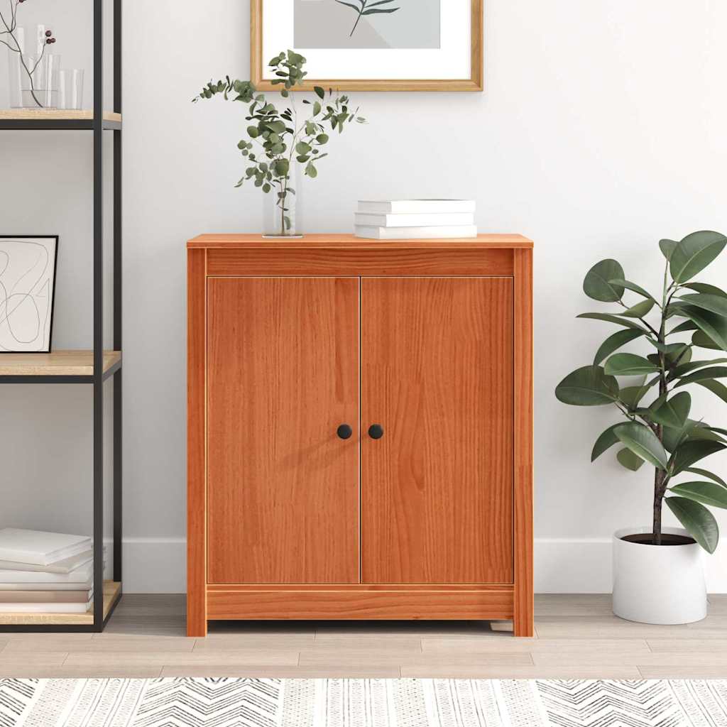 Serviesskap Vokset Brun 70 x 35 x 80 cm Massiv furu