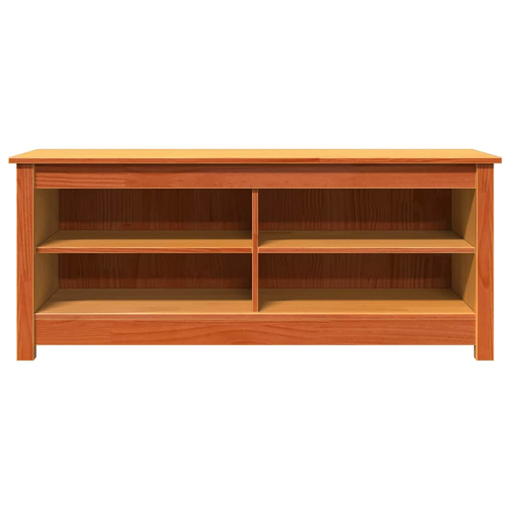Oppbevaringsbenk 110 x 38 x 45,5 cm Heltre furu Voksbrun