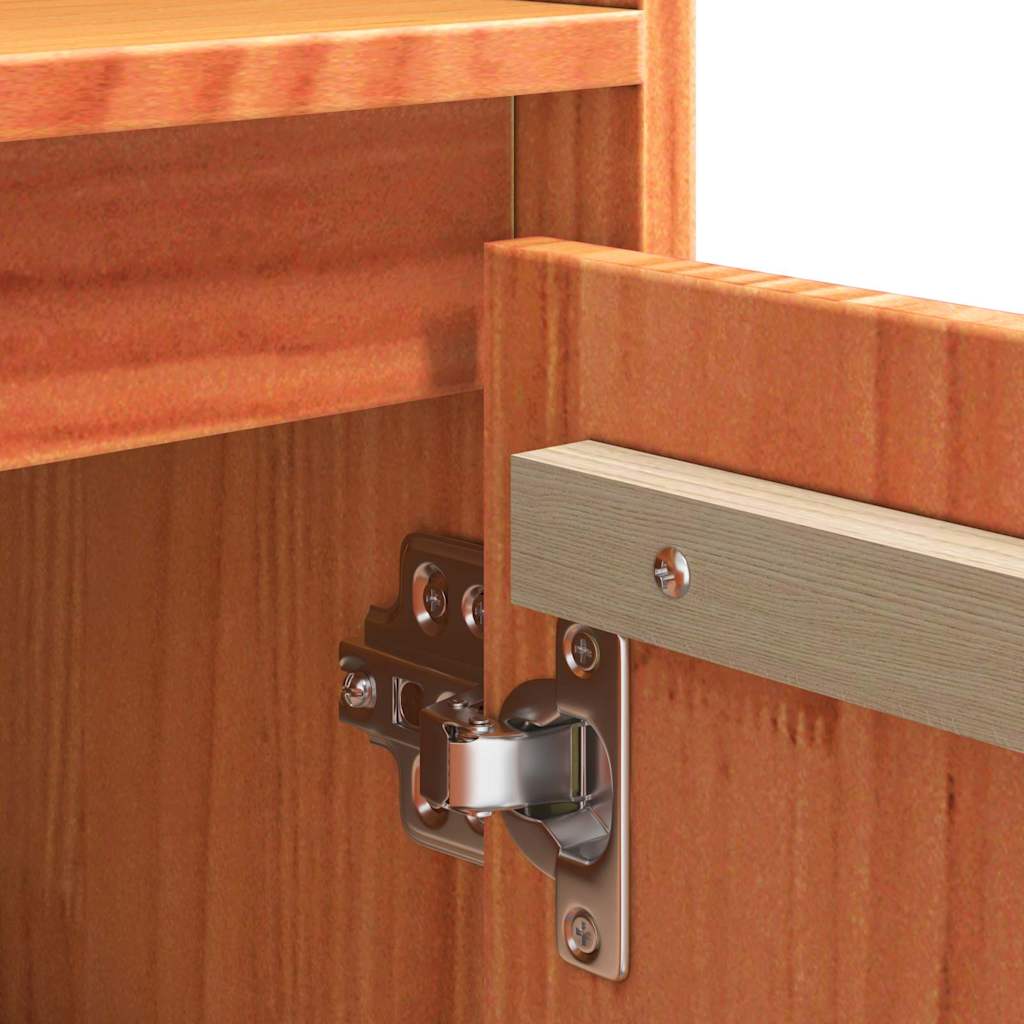 Serviesskap Vokset Brun 104,5 x 34 x 80 cm Massiv furu