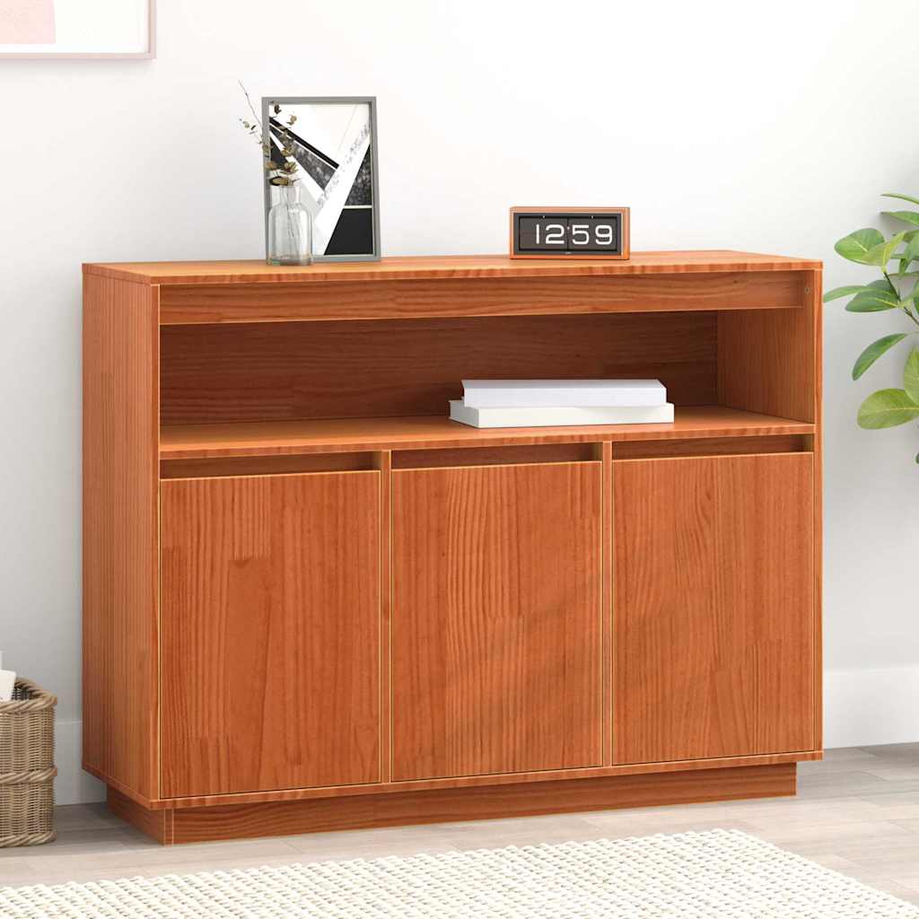 Serviesskap Vokset Brun 104,5 x 34 x 80 cm Massiv furu