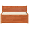 Sengestamme med hodegjerde Voksbrun 75 x 190 cm Heltre furu