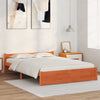 Sengestamme med hodegjerde Voksbrun 140 x 190 cm Heltre furu