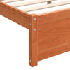 Sengestamme med hodegjerde Voksbrun 200 x 200 cm Heltre furu