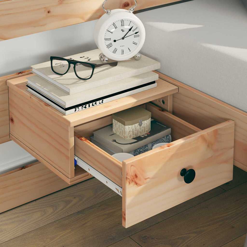 Sengestamme med hodegjerde Brun 180 x 200 cm Massiv furu