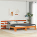 Sengestamme med hodegjerde Brun 180 x 200 cm Massiv furu