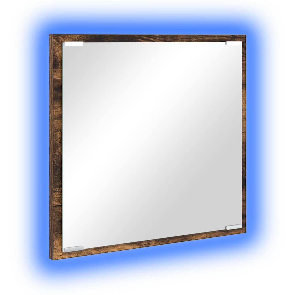 LED Badevindu Røkt eik 40 x 37 x 8.5 cm Konstruert tre