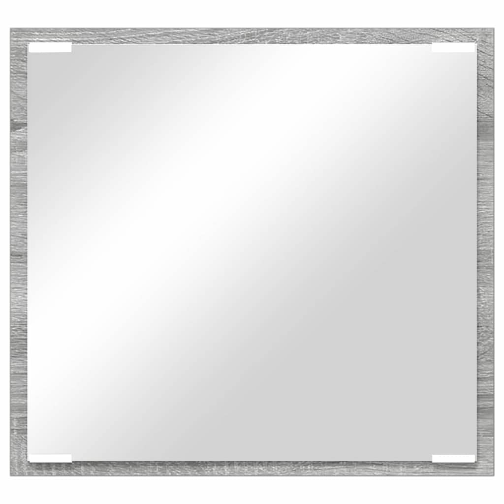 LED Badevindu Grå Sonoma 40 x 37 x 8.5 cm Konstruert tre