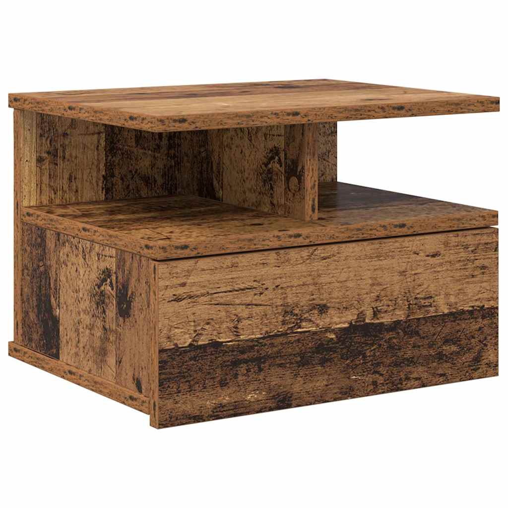 Flytende Nattbord Gammelt tre 40 x 31 x 28 cm Konstruert tre