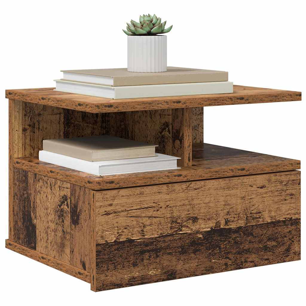 Flytende Nattbord Gammelt tre 40 x 31 x 28 cm Konstruert tre
