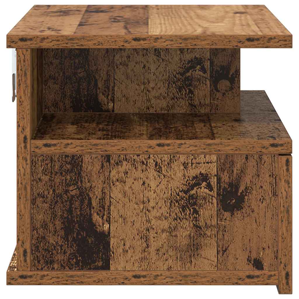 Flytende Nattbord med skuff 2 pcs Gammelt tre 40 x 31 x 28 cm
