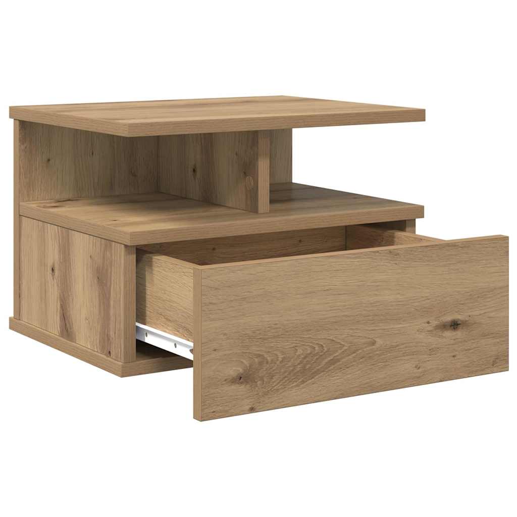 Flytende Nattbord 2 stk. Artisan Eik 40 x 31 x 28 cm