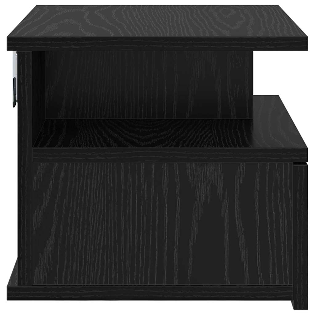 Flytende Nattbord med skuff 2 pcs Svart Eik 40 x 31 x 28 cm
