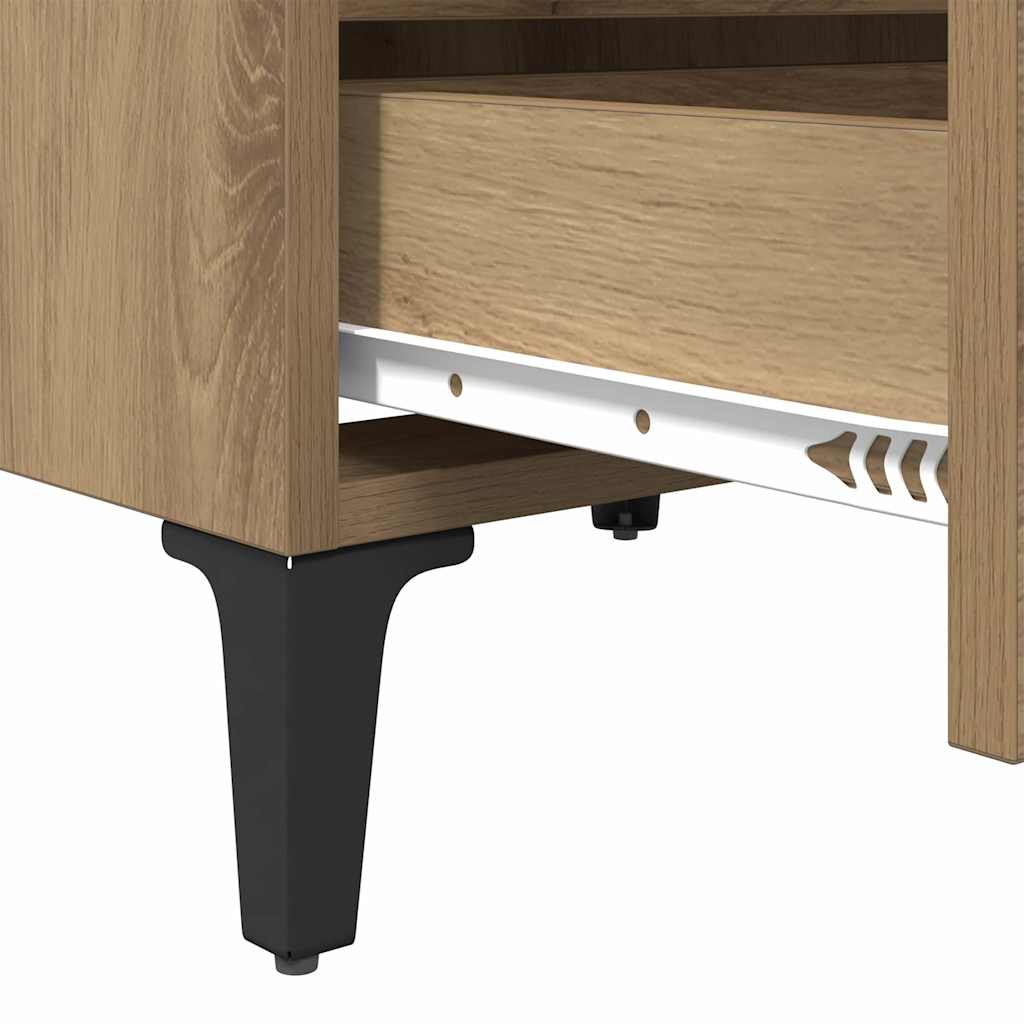 Nattbordskap 2 pcs artisan eik 40 x 35 x 50 cm Konstruert tre