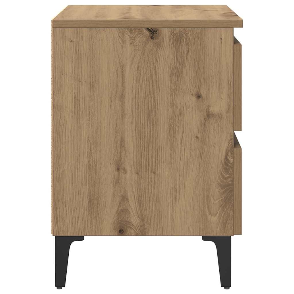 Nattbordskap 2 pcs artisan eik 40 x 35 x 50 cm Konstruert tre