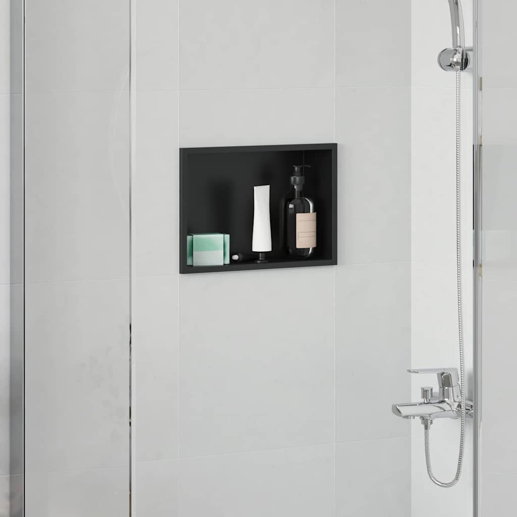 Dusjniche Svart 30 x 20 x 9,5 cm Rustfritt Stål