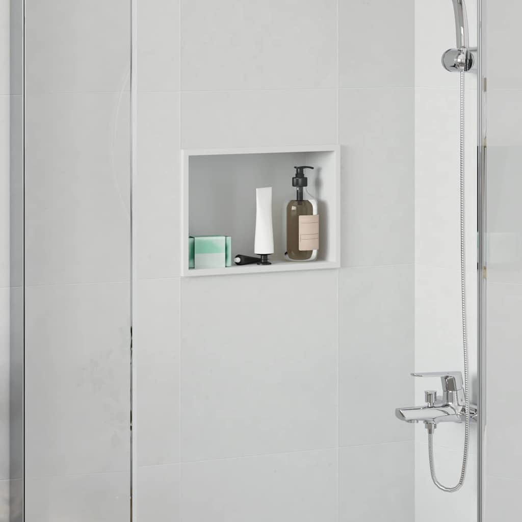 Dusjniche Hvit 30 x 20 x 9,5 cm Rustfritt stål