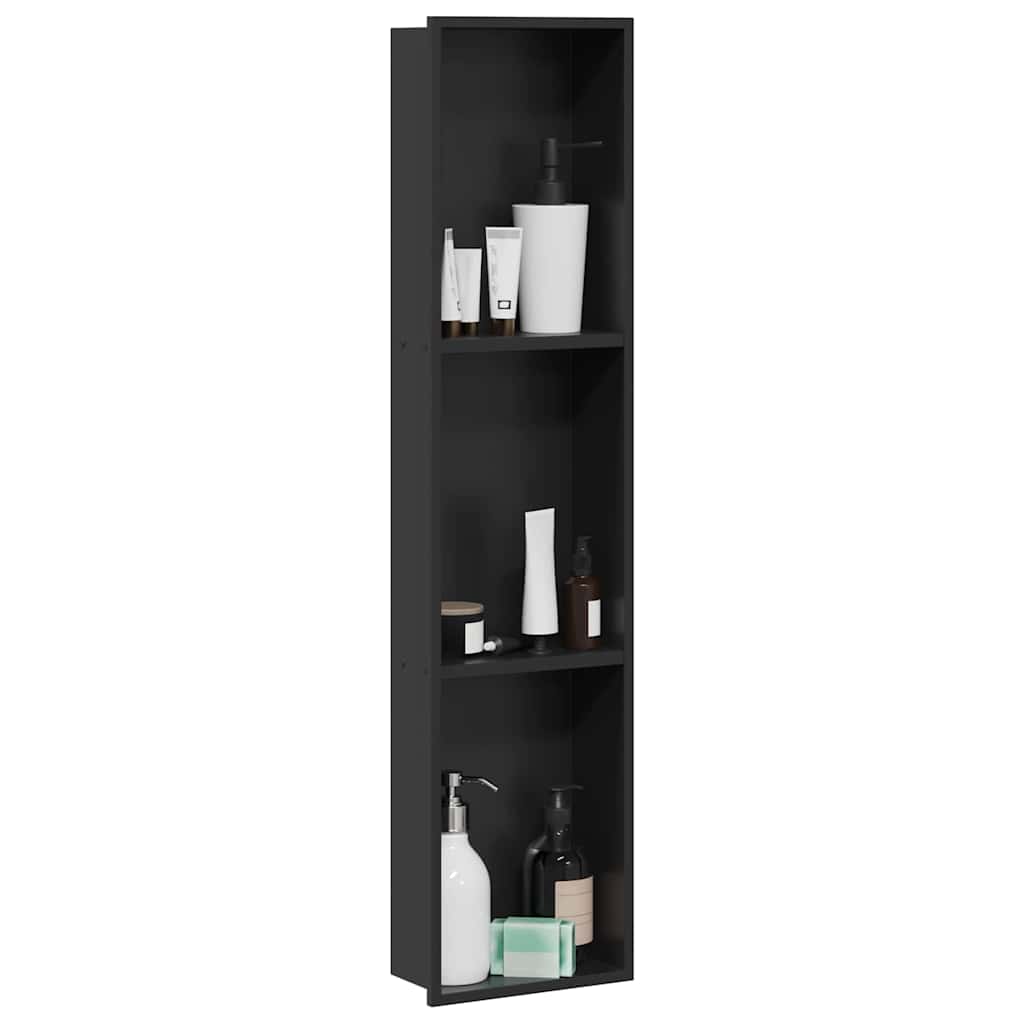 Dusjniche Svart 90 x 20 x 9,5 cm Rustfritt Stål