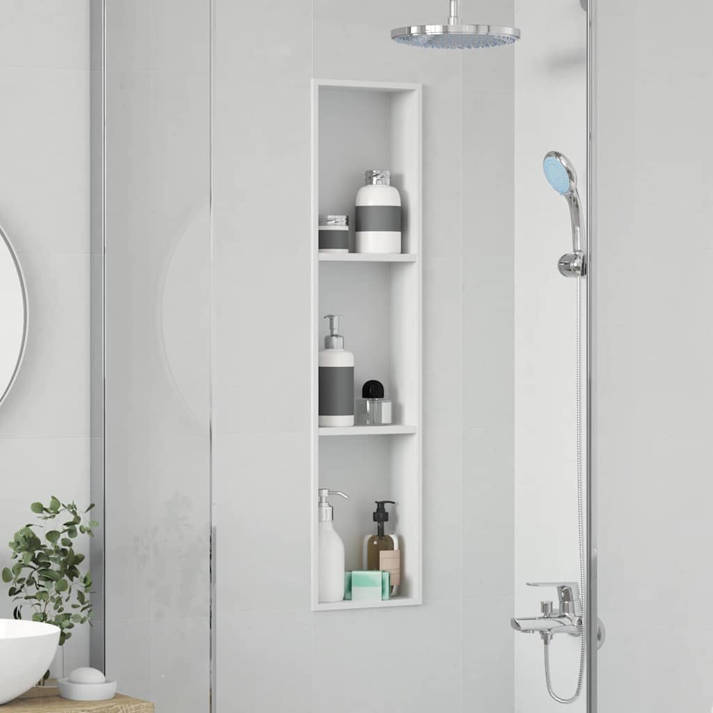 Dusjniche Hvit 90 x 20 x 9,5 cm Rustfritt Stål