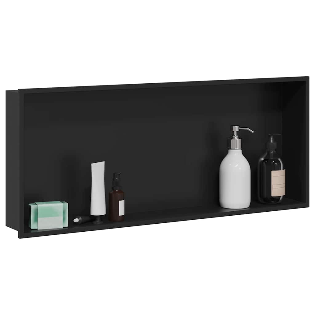 Dusjniche Svart 75 x 30 x 9,5 cm Rustfritt Stål