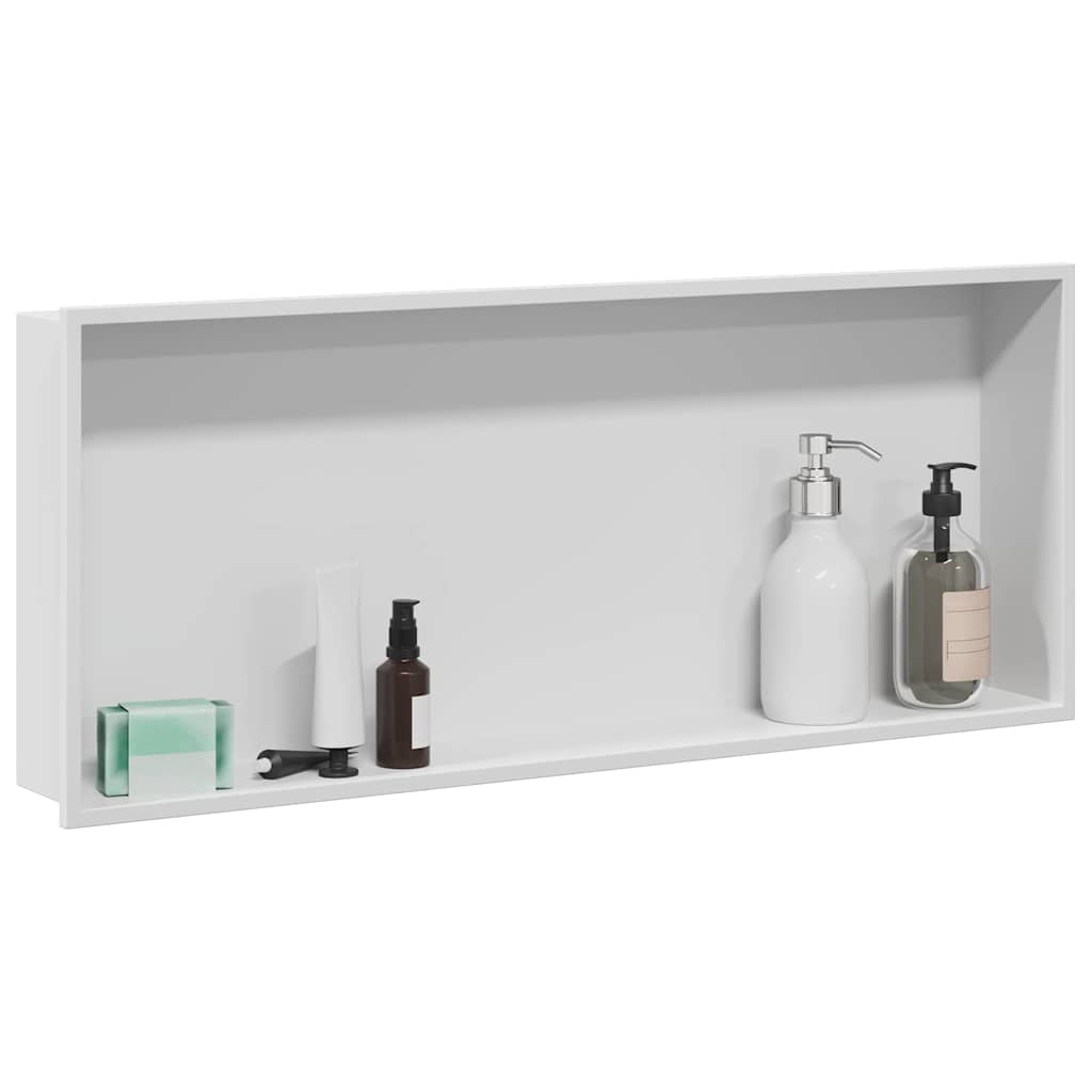 Dusjniche Hvit 75 x 30 x 9,5 cm Rustfritt Stål