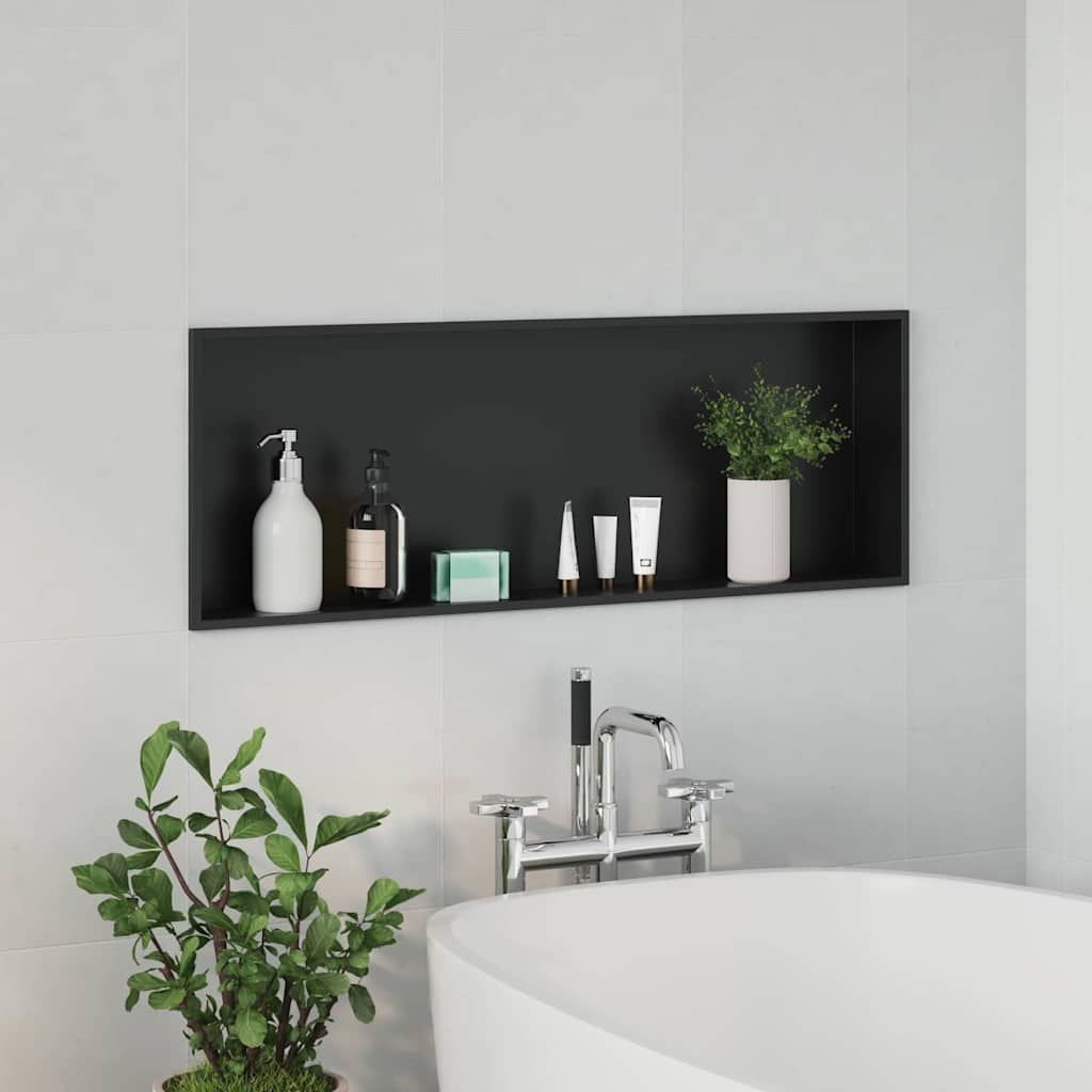 Dusjniche Svart 90 x 30 x 9,5 cm Rustfritt Stål