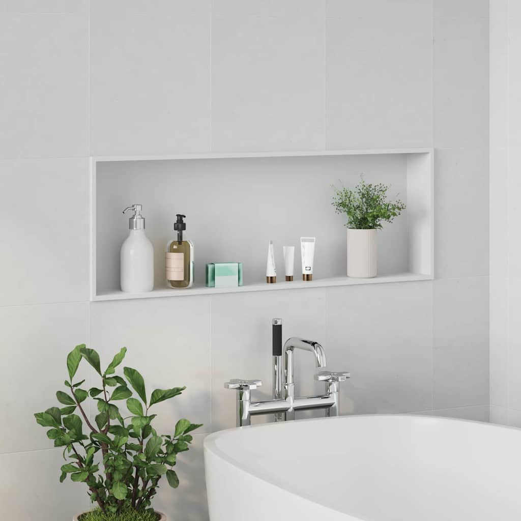 Dusjniche Hvit 90 x 30 x 9,5 cm Rustfritt Stål