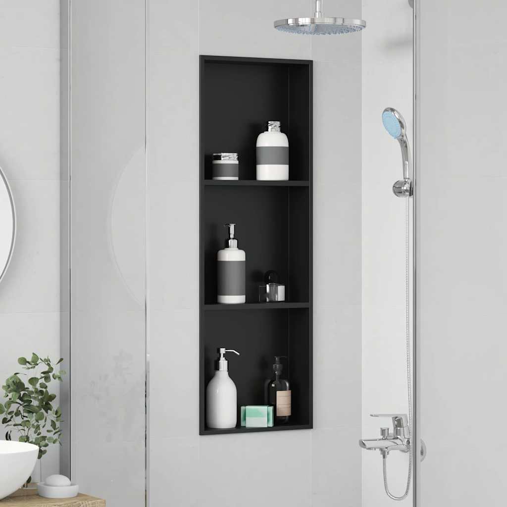 Dusjniche Svart 92 x 32 x 10 cm Rustfritt Stål
