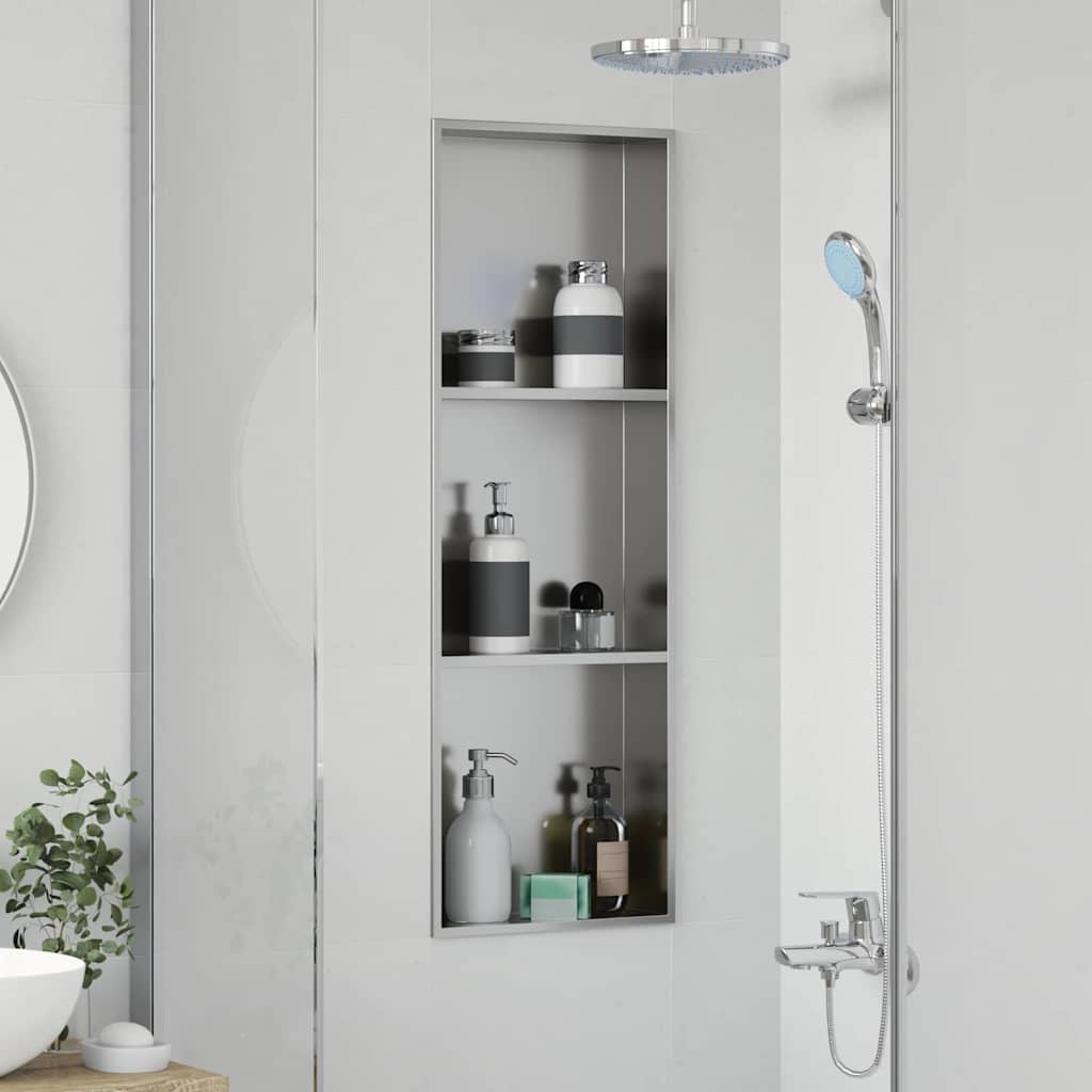 Dusjniche sølv 90 x 30 x 9,5 cm Rustfritt Stål