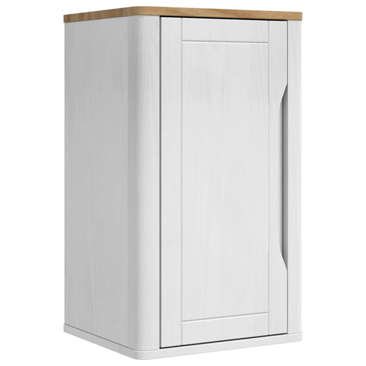 Baderom veggskap med dør FLORO Hvit 35 x 30 x 60 cm Massiv furu