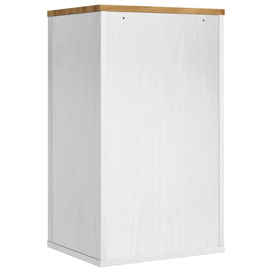 Baderom veggskap med dør FLORO Hvit 35 x 30 x 60 cm Massiv furu