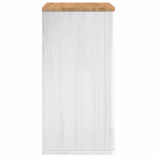 Baderom veggskap med dør FLORO Hvit 35 x 30 x 60 cm Massiv furu