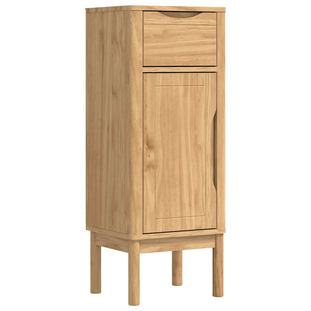 Baderomsskap FLORO Vokset Brun 35 x 30 x 90 cm Massiv furu