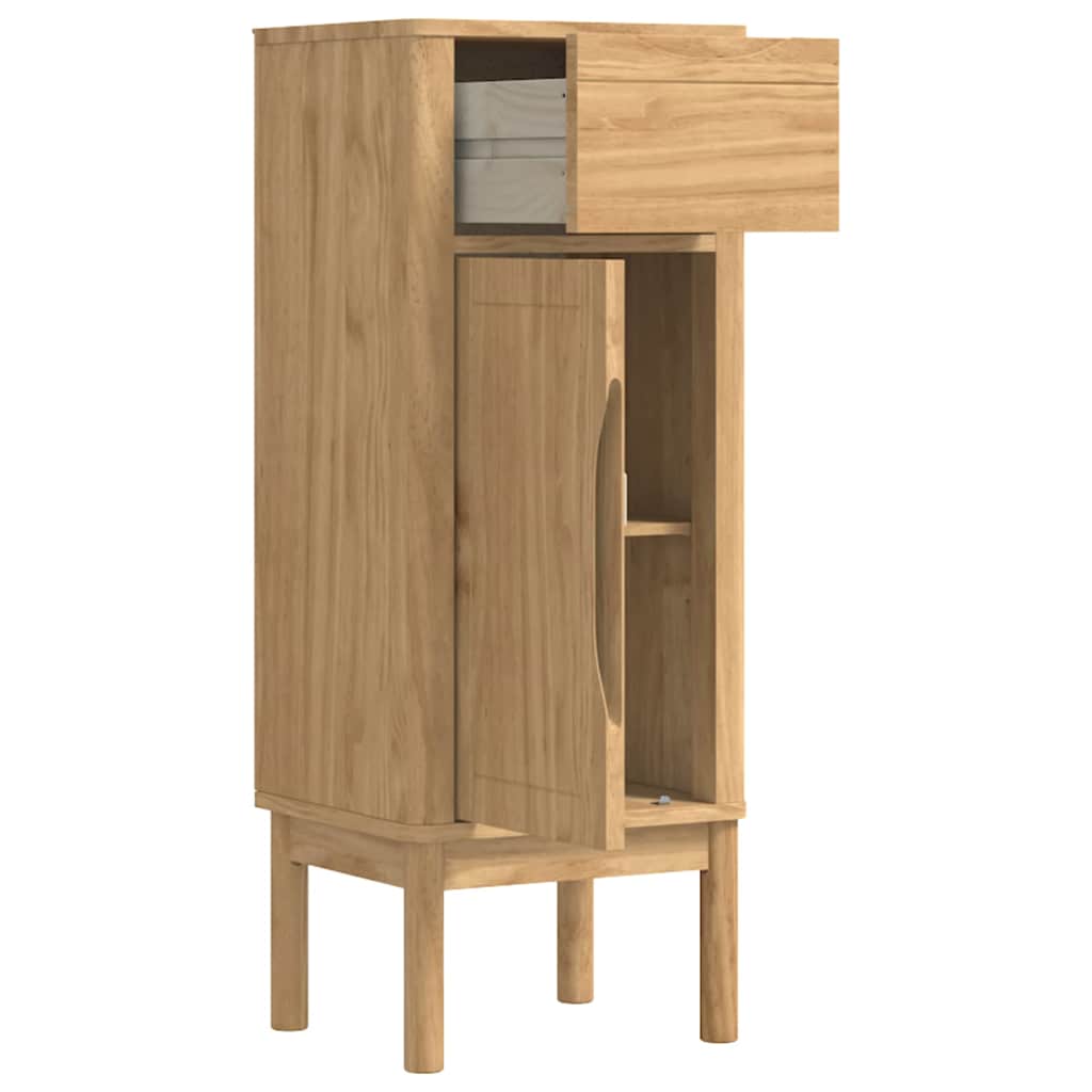 Baderomsskap FLORO Vokset Brun 35 x 30 x 90 cm Massiv furu