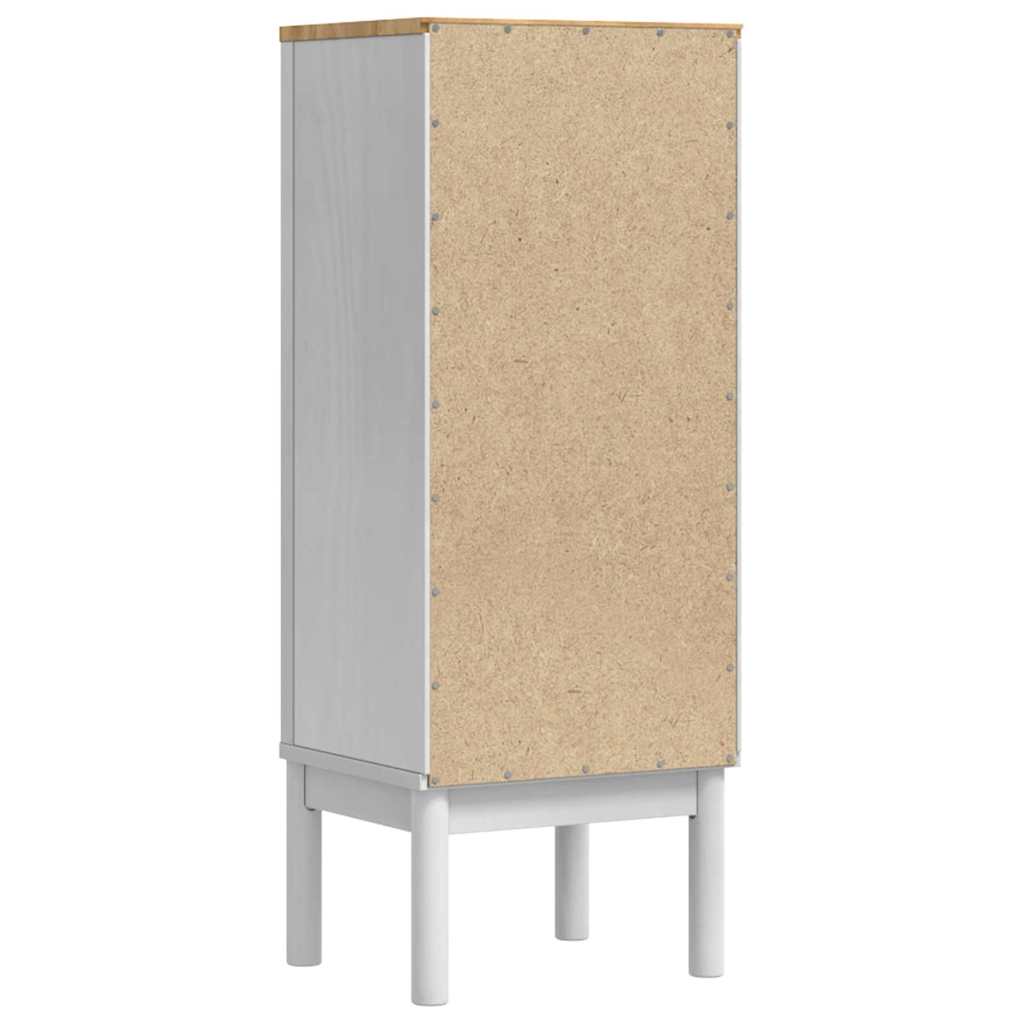 Baderomsskap med skuff FLORO Hvit 35 x 30 x 90 cm Massiv furu