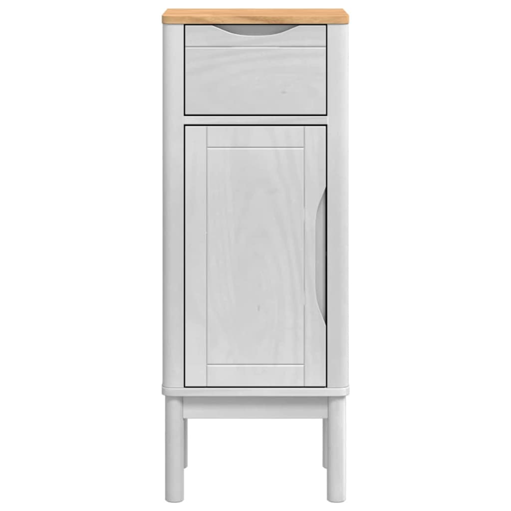 Baderomsskap med skuff FLORO Hvit 35 x 30 x 90 cm Massiv furu