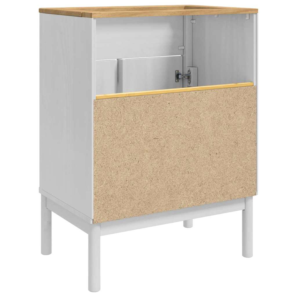 Baderomsvaskeskap FLORO Hvit 60 x 40 x 80 cm Massivt furutre