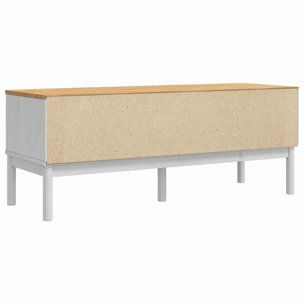 Gangbenk med skuff FLORO Hvit 115 x 40 x 45 cm Massiv furu