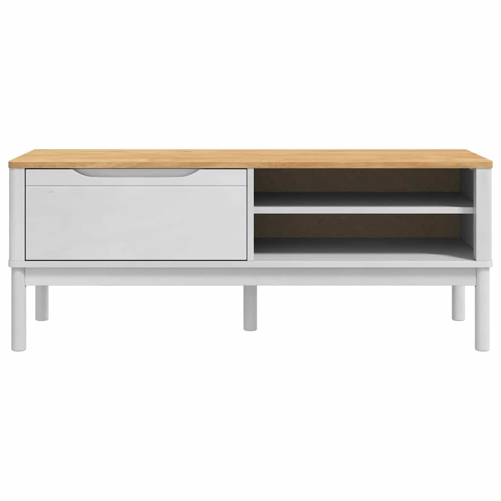 Gangbenk med skuff FLORO Hvit 115 x 40 x 45 cm Massiv furu