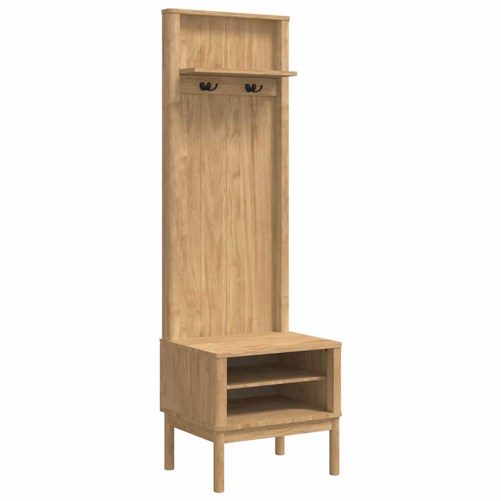 Gangskap FLORO Vokset Brun 50 x 40 x 158 cm Massiv furu