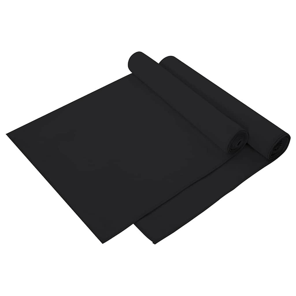 Sportshåndklær 2 pcs Svart 140 x 70 cm Polyester og polyamid