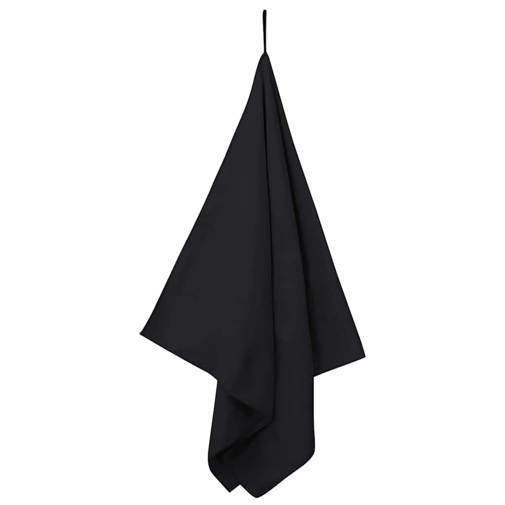 Sportshåndklær 2 pcs Svart 140 x 70 cm Polyester og polyamid