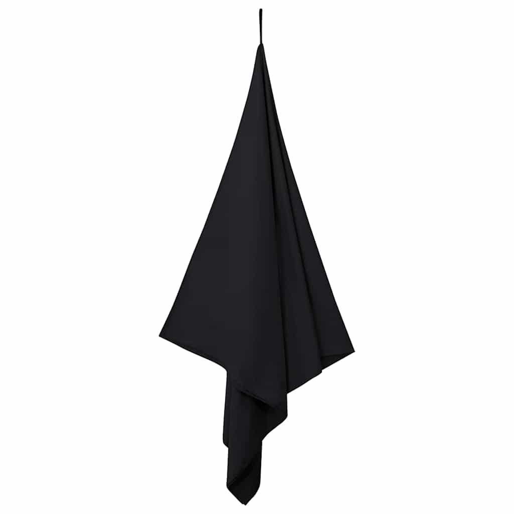 Sportshåndklær 2 pcs Svart 180 x 90 cm Polyester og polyamid
