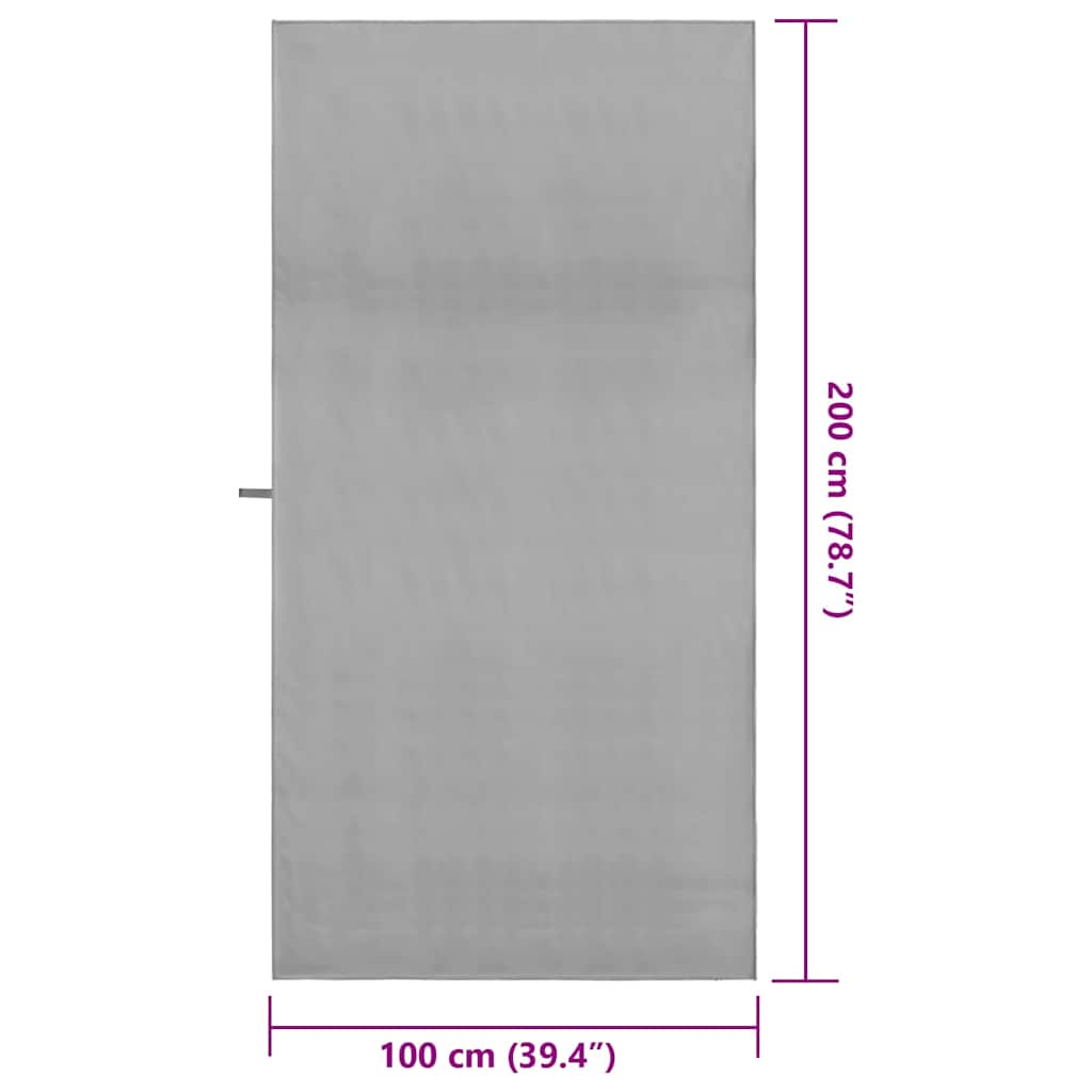 Sportshåndklær 2 pcs Mørke grå 200 x 100 cm